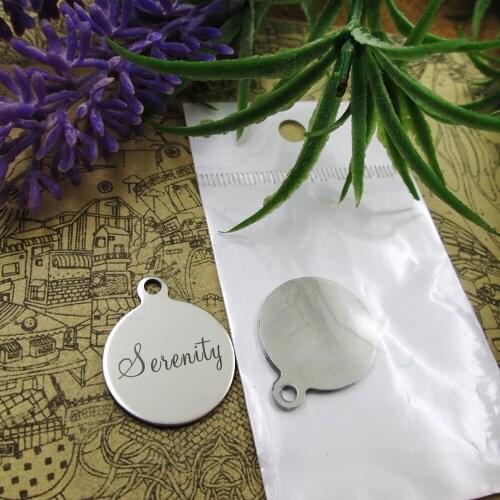 20pcs--"Serenity"stainless steel charms 5 styles for choosing DIY Charms for necklace bracelets