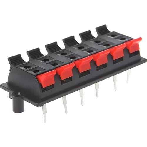 2020 12 Way 2 Row Push Release Connector Strip Block Plate Stereo Speaker Terminal