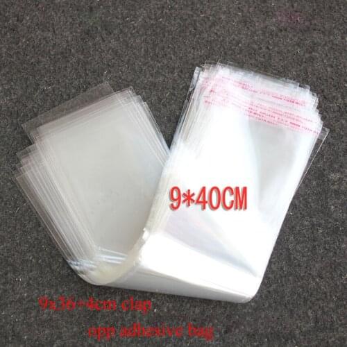 2018 200xsize: 9x40cm ( 36+4cm Clap) Clear Opp Self Adhesive Packaging Bags For Umbrella , Tube, Poles, Pencil, Oil Pens Rod