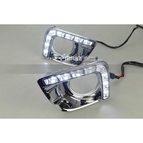 Free shipping, for TY new Prado 2700 LC/FJ150 LED DRL Daytime running light fog lamp cover black or plating