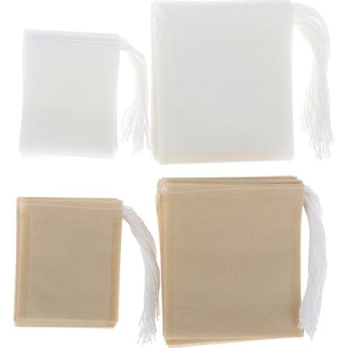 100Pc Drawstring Teabags for Herb Loose Tea Empty Tea Bags With String Heal Seal Filter Paper For Herb Loose Tea Infuser