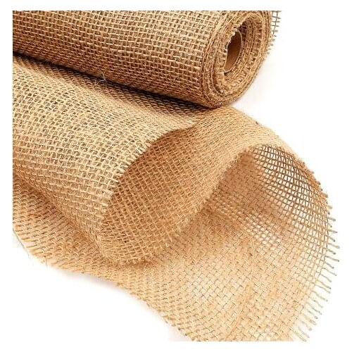 Kazanabil 2mt Jute Cross Stitch Burlap Sack Fabric Brown party material