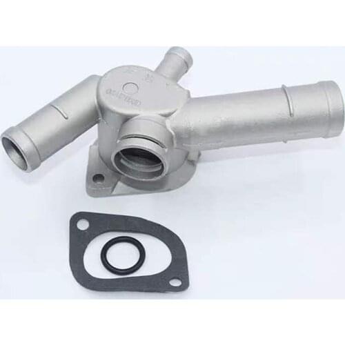 Aluminium Alloy Thermostat Housing Coolant Hose Flange Radiator for VW Golf Jetta 2.0 L4 99-06 06A 121 133D 06A121133D 06A12