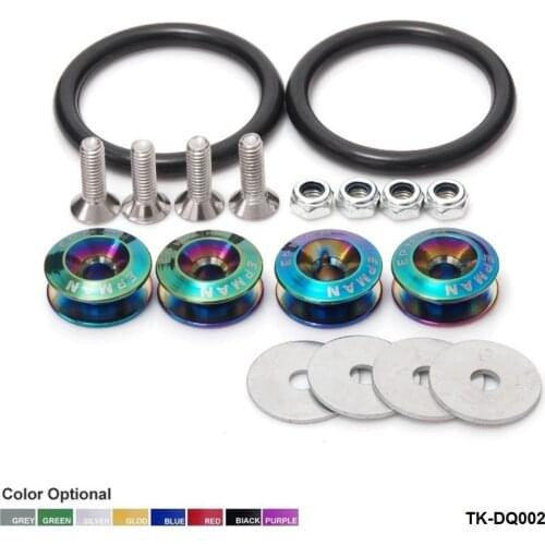Jdm Aluminum Quick Release Fasteners Kit Fit FOR TRUNK/HATCH LIDS/BUMPER TK-DQ002