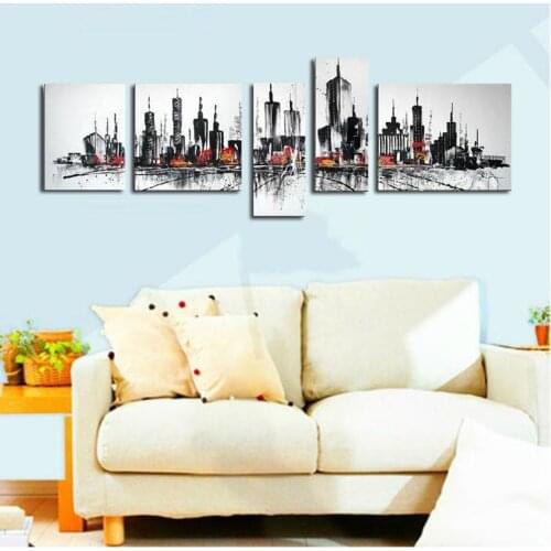 Oil paintings on canvas York City Picture Canvas Painting 100% Handpainted American Style Modern Abstract Home decoration 168001