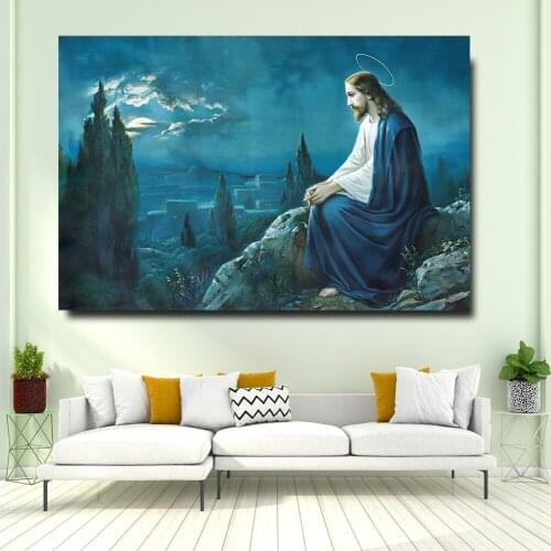 Canvas Hd Prints Paintings Wall Art 1 Panel Christian Jesus Poster Modular Frame Pictures For Living Room Modern Home Decoration