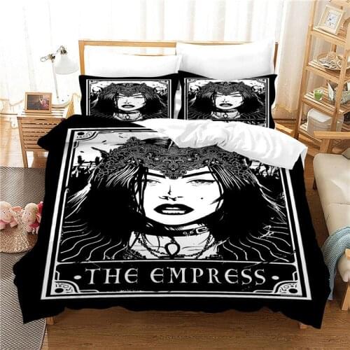 Tarot printed bedding set queen size luxury duvet cover set king comforter set bed linen with pillowcase bedclothes home textile