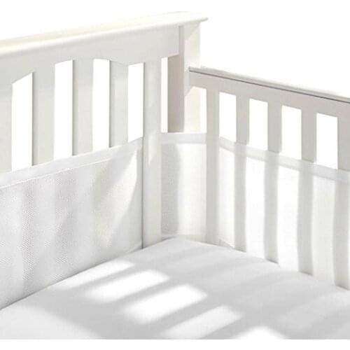2Pcs/Set Summer Breathable Baby Crib Bumper Safety Crash Babys Bed Bumpers Newborn Bedding Sets Rails Anti Fall Down Protector