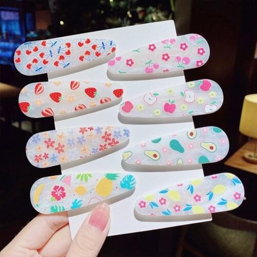 MISANANRYNE Summer Floral Fruit Pattern Hairpin Barrettes Hair Clip Accessories For Women Girls New Fashion Hair Accessories