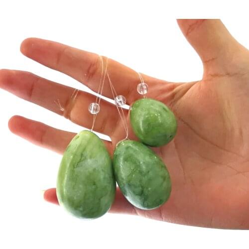 Natural Jade Egg Kegel Women Pelvic Floor Muscle Kegel Exercise Yoni Egg Massage ball Tightening Vaginal Ben Wa Ball Kegel Egg