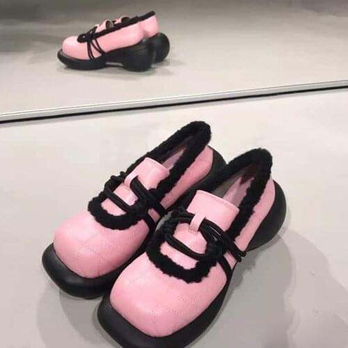 OLOMLB Womens Lolita Metal Buckle Round Toe Gothic Punk Pumps Shoes Creepers Japanese Harajuku Platform Lolita Retro New 2021