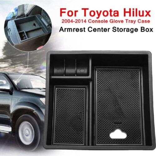 Tray Armrest Center Storage Box For Toyota Hilux 2004-2014 Interior Accessories Car-styling car Armrest Center Storage Boxes