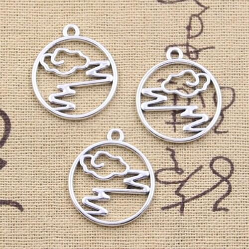 20pcs Charms Cloud 25x22mm Antique Silver Color Pendants DIY Crafts Making Findings Handmade Tibetan Jewelry