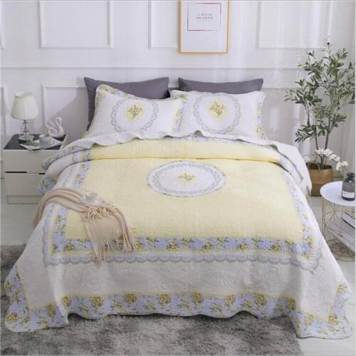 100% cotton American style Bedspread Bed Cover Bed Sheet size 230x230cm and 240x280cm blanket Pillowcases 3pcs