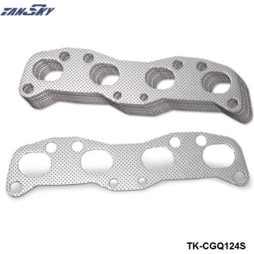 10PCS/LOT Aluminum Graphite Exhaust Manifold Header Gasket For NISSAN SILVIA 180SX 200SX CA18 CA18DET TK-CGQ124S