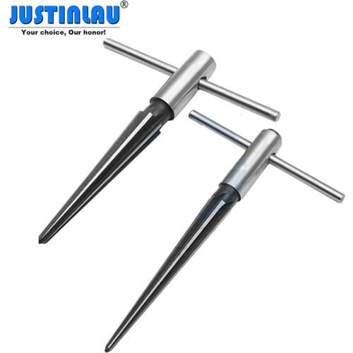 JUSTINLAU Hand Taper Reamer 1/8-1/2 (3-13mm) /5-16Conical Reaming Chamfering Hole Countersunk Head Cutting Tools