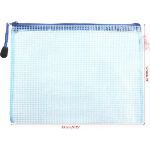 A5 Gridding Waterproof Zip Bag Document Pen Filing Products Pocket Folder Office & School Supplies