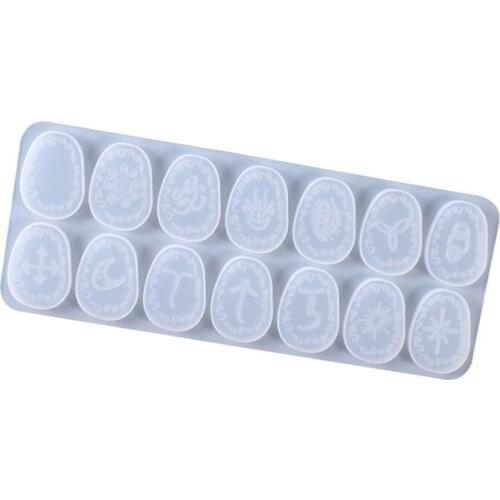 DIY Handmade Making Rune Symbol Silicone Mold Jewelry Pendant Epoxy Resin Modeling Supplies