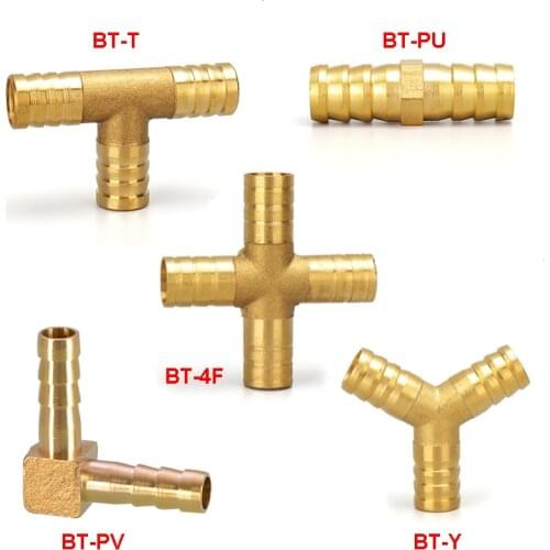 Fittings Connector Copper Pagoda Air Fuel Water Tube Brass Barb Pipe Fitting Barbed Joint Coupler Adapter For 4mm 5 6 8 10 12