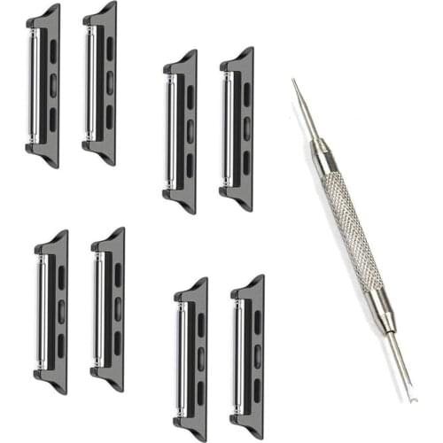 Watch Strap connector for Apple Watch SE 44mm 40mm Stainless Steel Metal Connection Adapter for iWatch 6/5/4/3/2/1 42mm 38mm