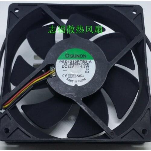 SUNON PSD1212PTB2-A (2).B3626.F.GN DC 12V 4.7W 120x120x25mm 3-wire Server Cooling Fan
