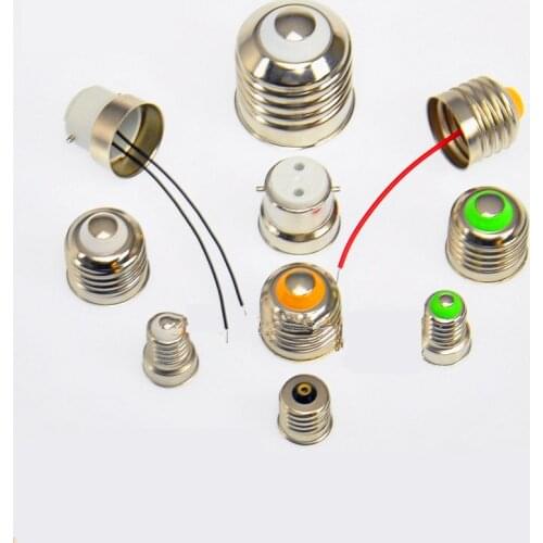 LED Bulb E27 lamp base solder- free base suitable DIY Led accessories light E14 lamp base Energy-saving B22 lamp holder