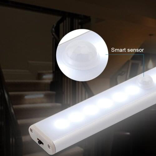 LED Night Lights Battery-Powered Motion Sensor Lights Closet Light Bar Under Cabinet Lighting for Closet Kitchen Lamp Supplies