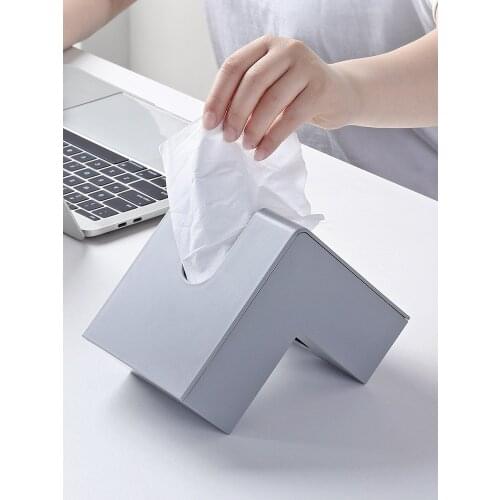 Corner paper towel box suction box living room dining room coffee table Nordic simple creative lovely napkin storage box