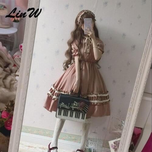 Victorian medieval Gothic Lolita Dress Women Vintage Long Sleeve Retro Temperament Tea Party Sweet Lolita Dress