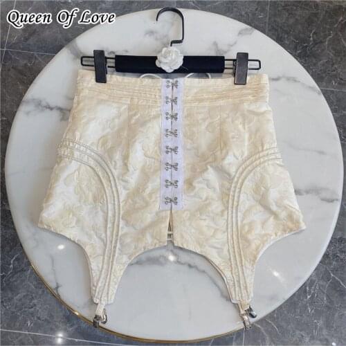 Sexy Irregular Bandage Mini Skirt 2021 New Runway Fashion Elegant Women High Waist Jacquard Skirts Y2K