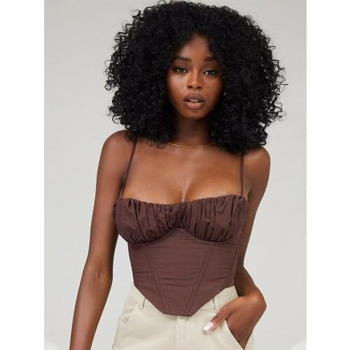 DEIVE TEGER New Summer Womens Sexy V Neck Spaghetti Strap Backless Short Cotton Top House Of Cb Elegant Chic Women Party Wear