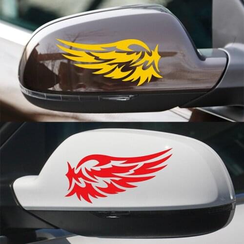 1 Pair Customization Eagle wings Rearview Mirror Stickers Decal Car-Styling For BMW VW Volkswagen Ford PEUGEOT car accessories