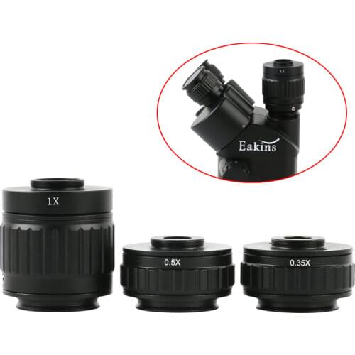 0.35X 0.5X Focus Adjustable C Mount Lens Adapter Camera Installation C Mount Adapter To New Type Trinocular Stereo Microscope
