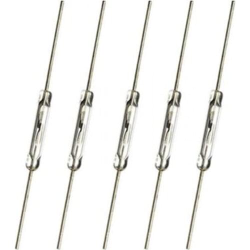 10Pcs/Lot 2*14 mm Y213 Reed Sensor Magnetic Switch Control Green Glass Reed Switches Glass Normally Open Contact For Sensors NO