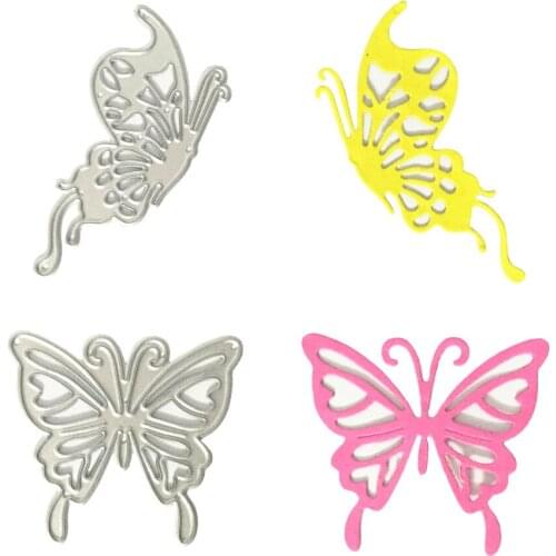 2pcs/set butterflies Stencils Die cut Metal Cutting Dies For DIY Scrapbooking Photo Album Paper Card Decorative Template 2 Style