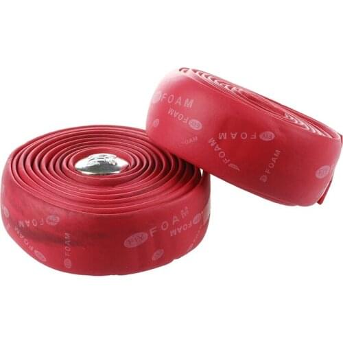 2x Road Race Bike Bicycle Cycling Handlebar Tape Ribbon Wrap with 2 Plugs