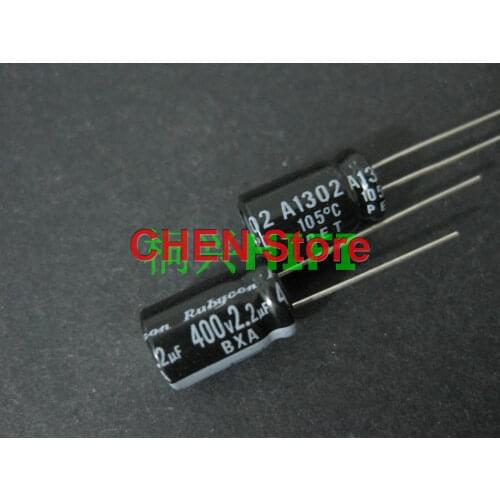 20PCS/50PCS Japan Rubycon BXA 400V2.2UF 8X11.5MM 105 Degree 2.2UF/400V Aluminum Electrolytic Capacitor 2.2uf 400v