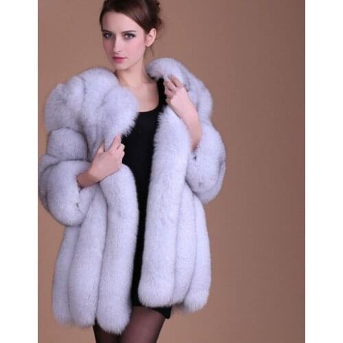 2016 Women Winter Faux Fur Coat Thicken Outerwear Colorful Jacket Luxury Ladies Fur Coat S-4XL