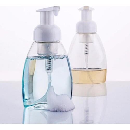 250ml Clear Foaming Bottle Liquid Soap Whipped Mousse Points Bottling Shampoo Lotion Shower Gel Foam Pump Bottles Container #P2