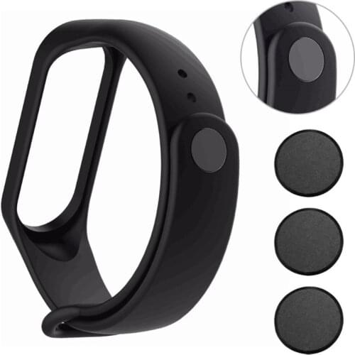 3 Pcs Buckle For xiao mi mi band Strap Mi Band 5 4 3 2 1 Strap Pattern Button Bracelet Miband 5 Wrist Strap Accessory