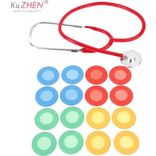 4Pcs/set Portable Soft Silicone Stethoscope Diaphragm Head Cover Accessories