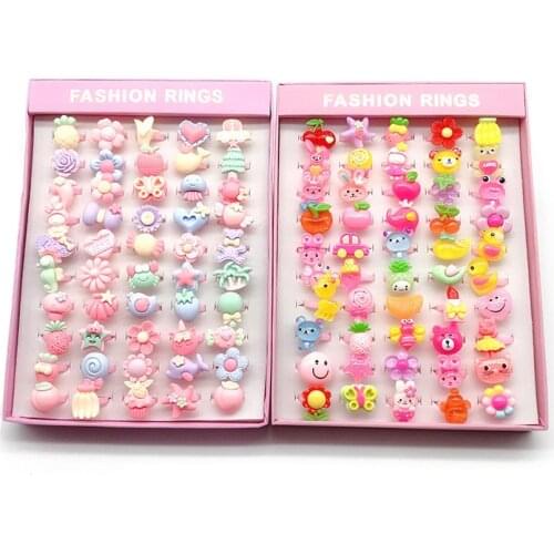 50 pieces of childrens cartoon shape ring play house toy children interactive gift toy