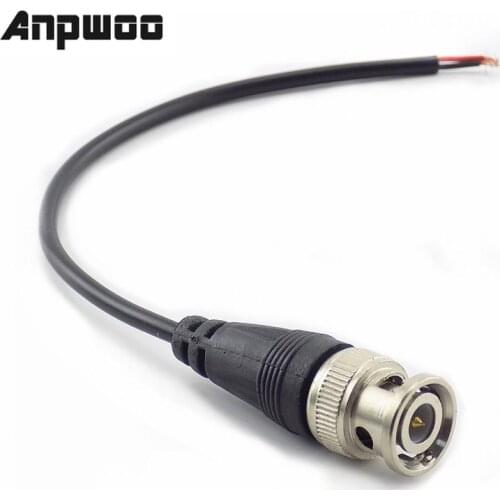 ANPWOO 1Pc BNC Male Connector to Female Adapter DC Power Pigtail Cable Line BNC Connectors Wire For CCTV Camera Security System