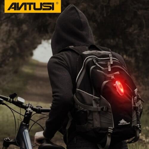 ANTUSI A1S Bike Intelligent Brake Taillight Usb Rechargeable Safety Warning Rear Light Cycling Led Waterproof Lamp SOS Model