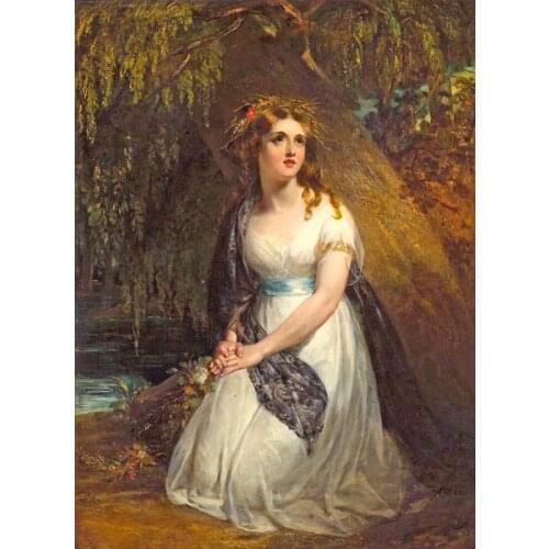 Free shipping classical court figure girl portrait scenery oil painting canvas prints on canvas home wall art decoration picture