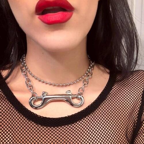 Gothic Personality Punk Simple Lobster clasp Necklace For Women Men Choker Friends Accessories Gifts