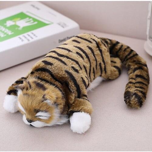 Kids Pretend Play Toys Electronic Cute Lifelike Simulation Cat Toys Doll Plush Toys for Boys Girls with Sound