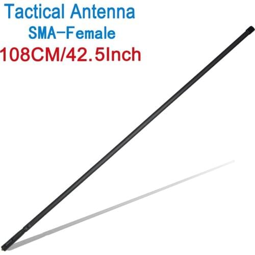 108CM/42.5Inch 5.0dBi SMA-F Female Dual Band VHF UHF CS Tactical Antenna for Baofeng UV-5R UV-82 KSUN TYT Walkie talkie