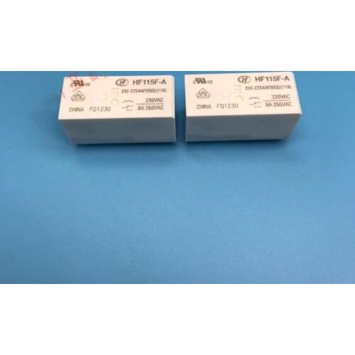 HF115F-A-230-2ZS4AF(555) 230VAC 8pin 8A 250VAC relays