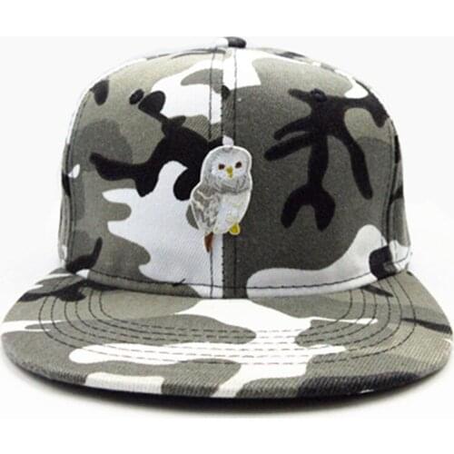 Owl Embroidery Cotton Baseball Cap Hip-hop Cap Adjustable Snapback Hats for Men and Women 89